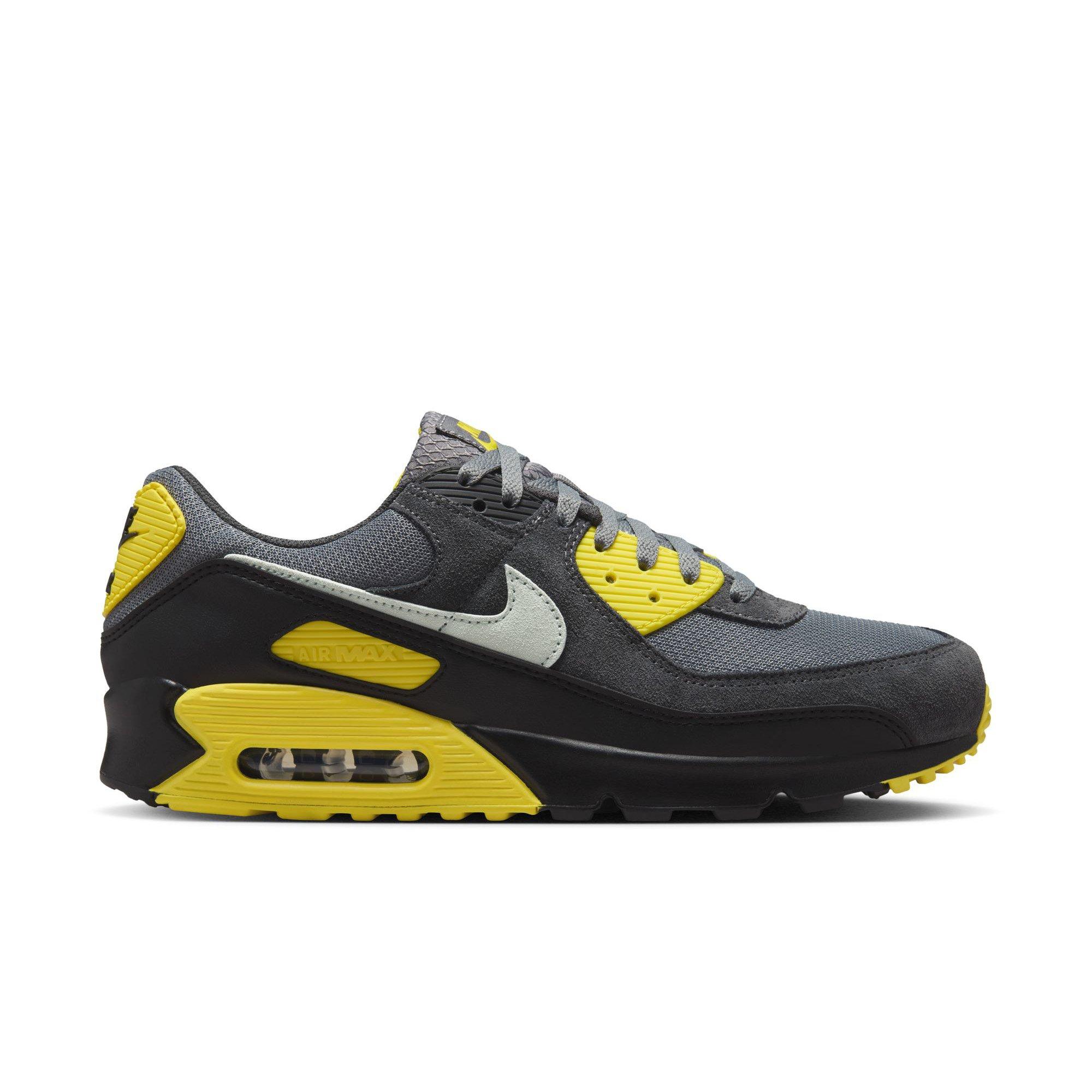 Nike Air Max 90 "Smoke Grey/Light Silver/Lightening" Men's Shoe - GREY/YELLOW